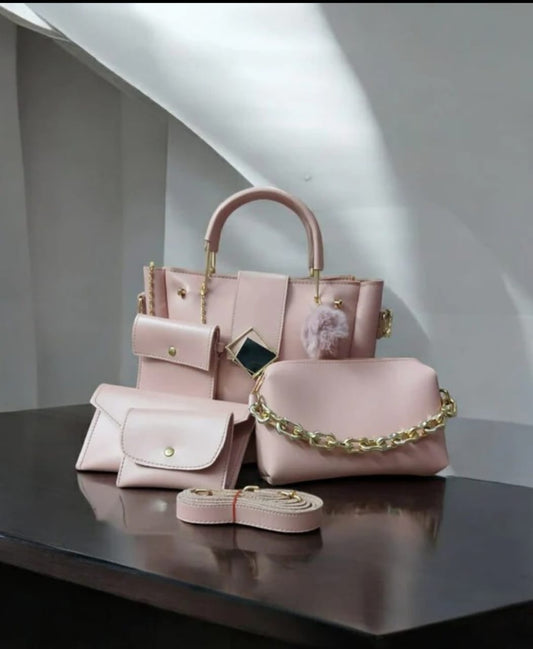 PU Synthetic Leather  5 Piece Bags